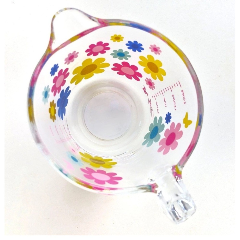 New Dolly Parton 2026 Summer Collection 2 Cup Measuring Cup Mod Floral Glass - Picture 3 of 7